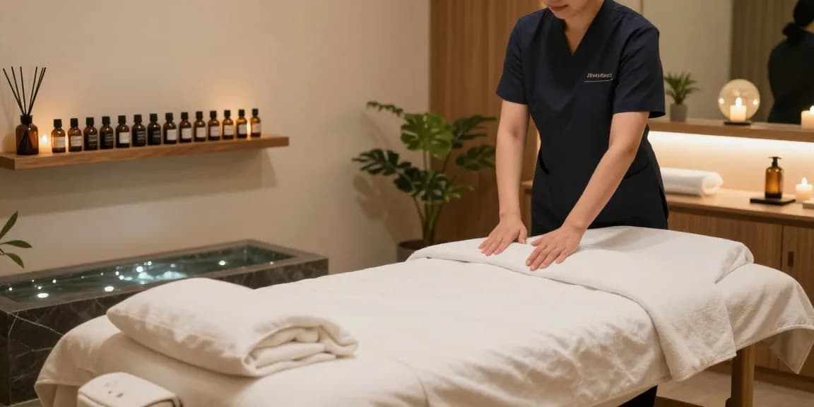 신림동출장마사지 in a calming spa environment with soothing ambiance