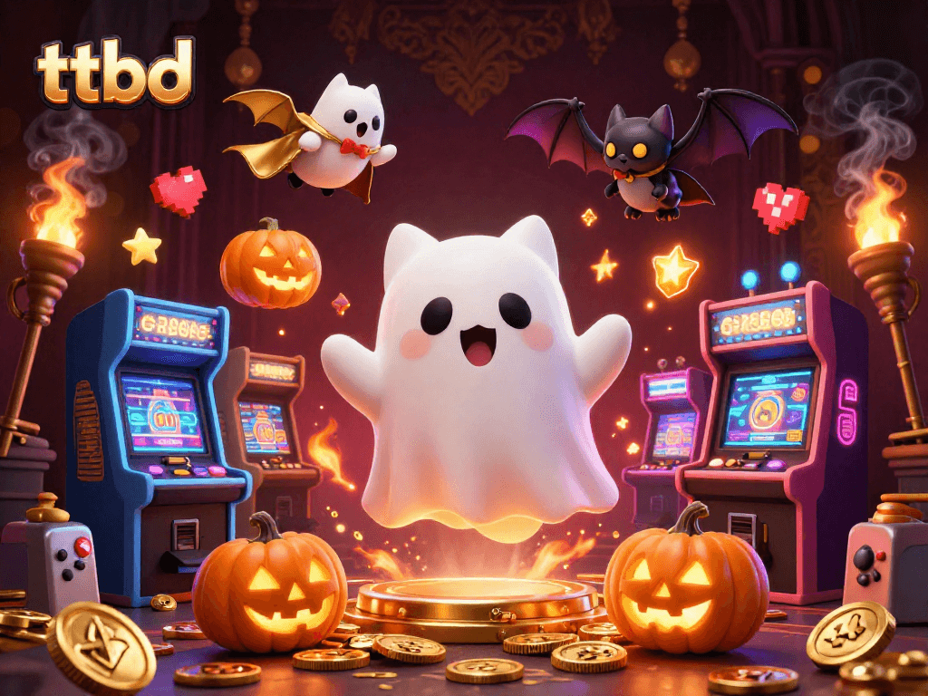 Join the excitement with ttbd in this vibrant 3D gambling scene filled with action and glowing casino elements.