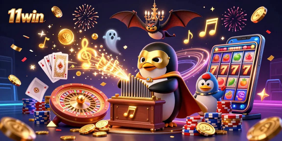 Experience exciting gameplay with 11win's vibrant casino scene showcasing slots and entertainment.