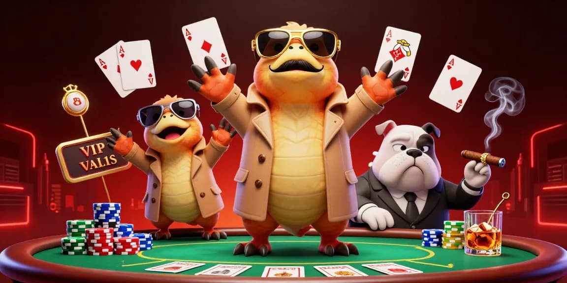 luongsontv raptors attempt to enter a VIP casino with colorful poker chips and cards
