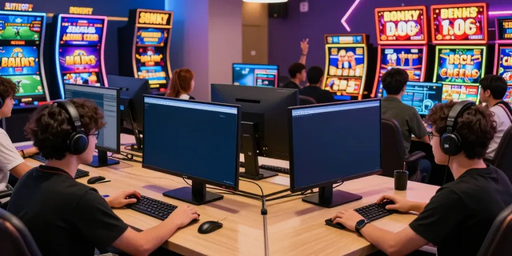 Exciting da88 online gaming scene with players enjoying diverse games and promotional offers.