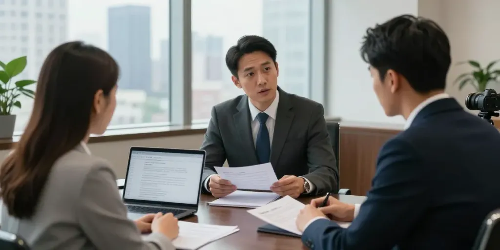 Best DUI lawyer Cherokee County GA consulting a worried client in a professional office.