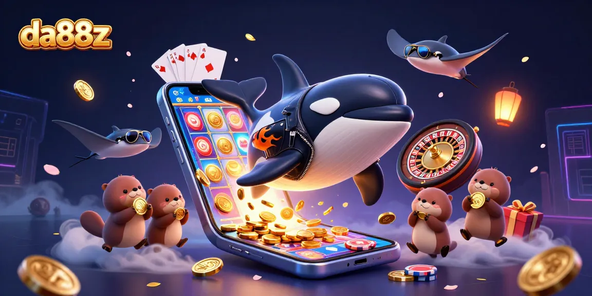 Experience the thrilling world of da88z with an engaging scene of playful characters and exciting gaming elements.