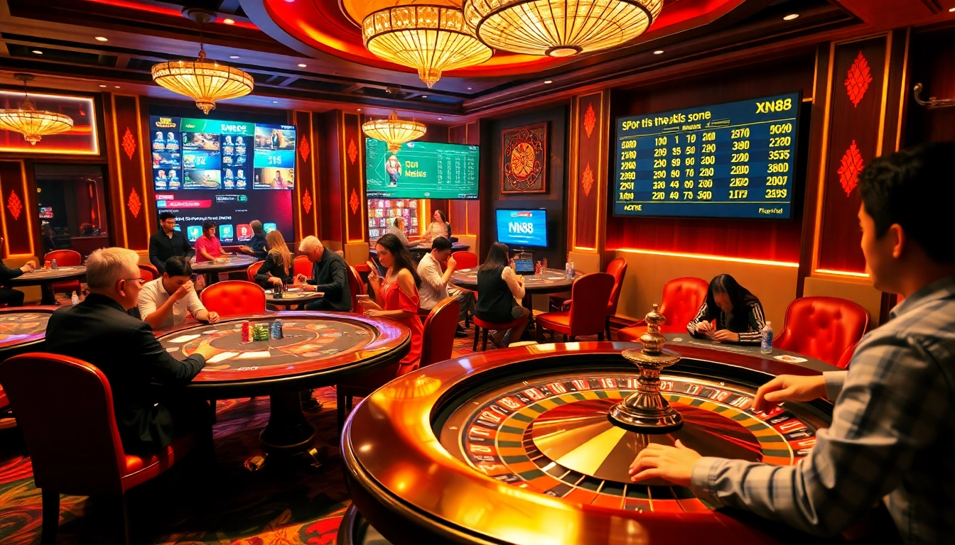 Experience the excitement of thể thao xn88 sports betting in a vibrant casino atmosphere.