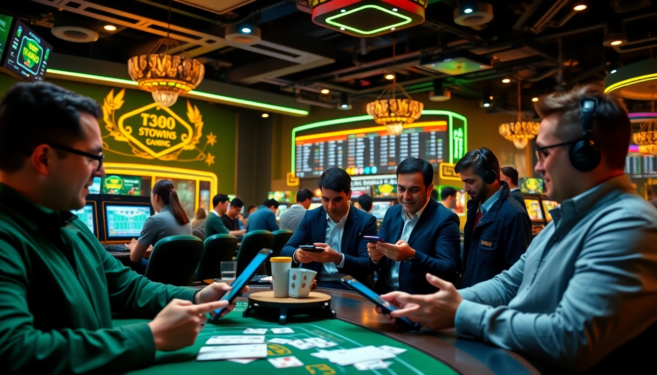 Experience the excitement of online gaming at https://789p.direct/ featuring players enjoying casino and sports betting.