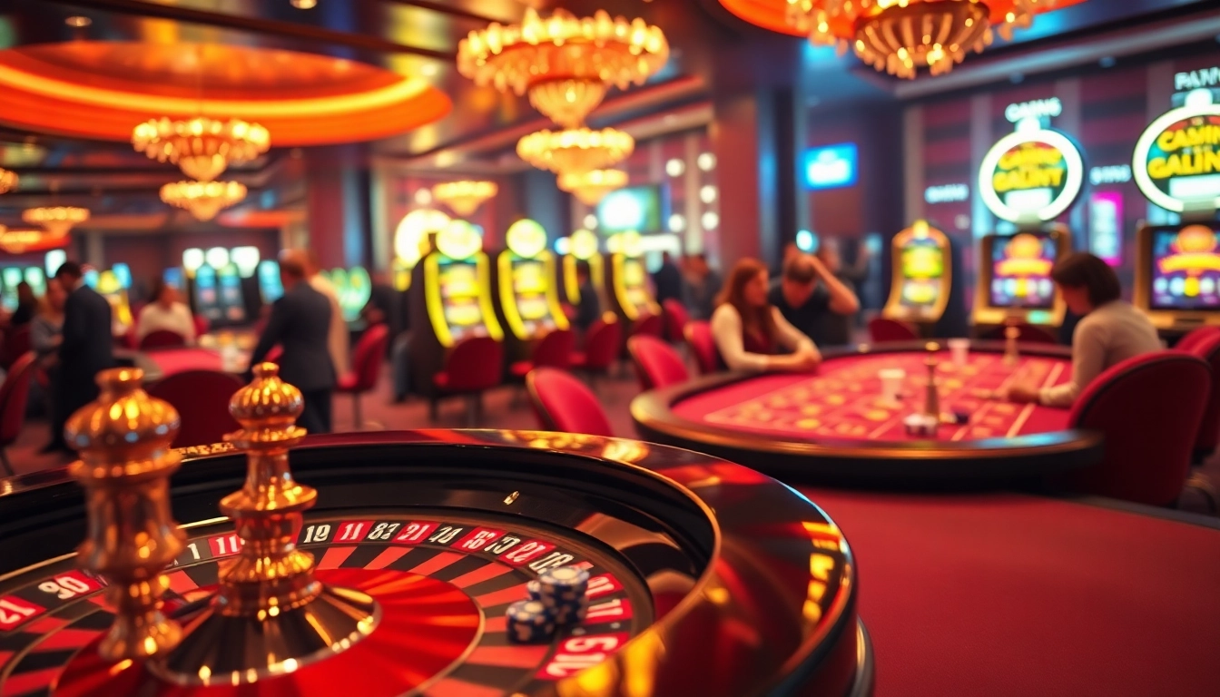 Players engaging in thrilling casino games at rr88.com, showcasing poker chips and a roulette table.