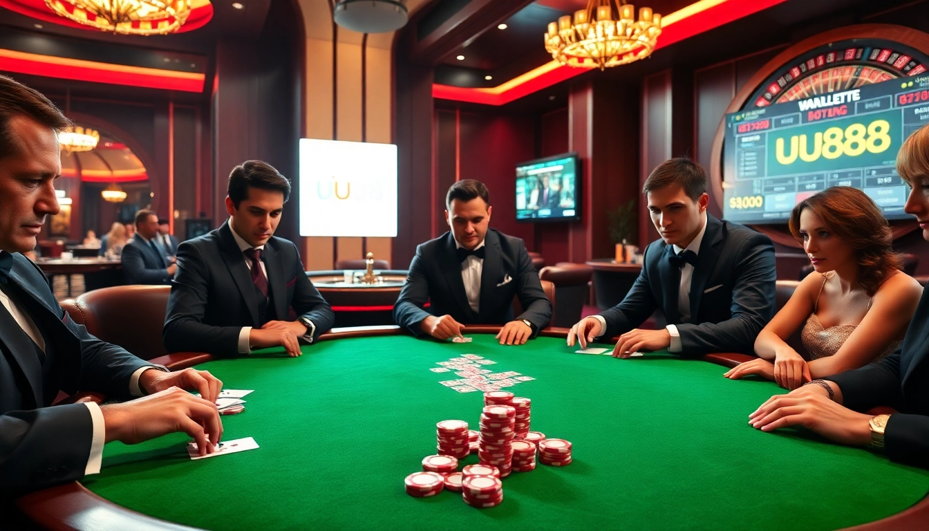 Experience high-stakes excitement at the uu88 casino with vibrant poker tables and thrilling gameplay.