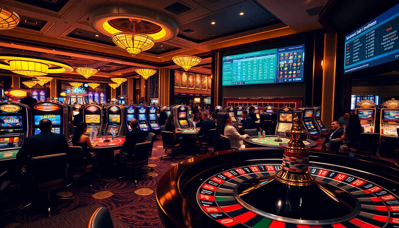 Experience the thrill of high-stakes betting at https://ta88.de.com/ with players engaging at a luxury casino.