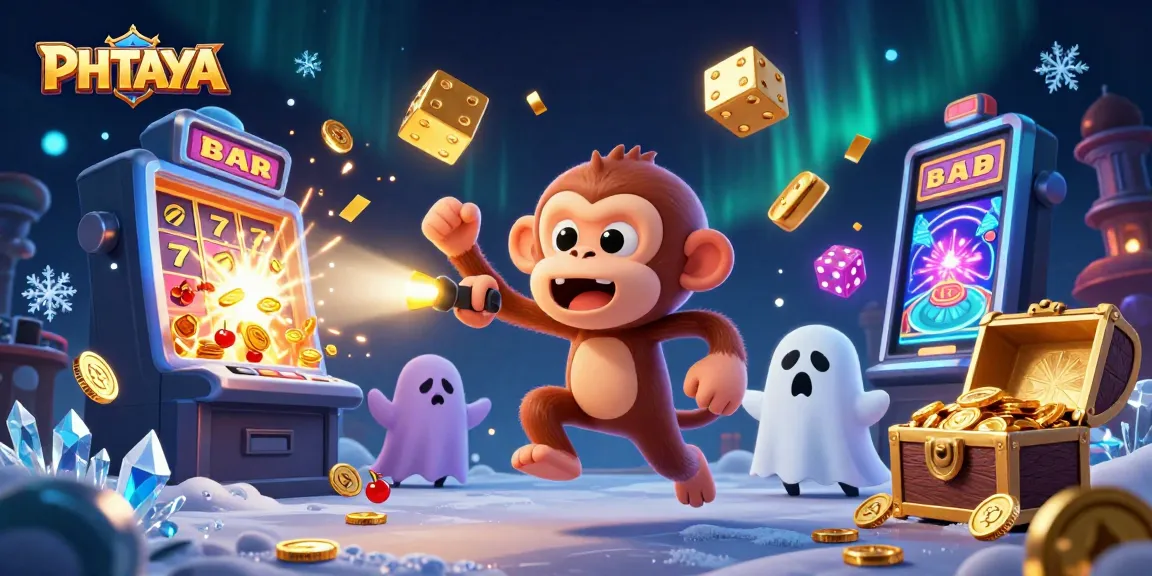 PHTAYA invites players into an exciting casino world featuring animated characters in a vibrant jackpot scene.