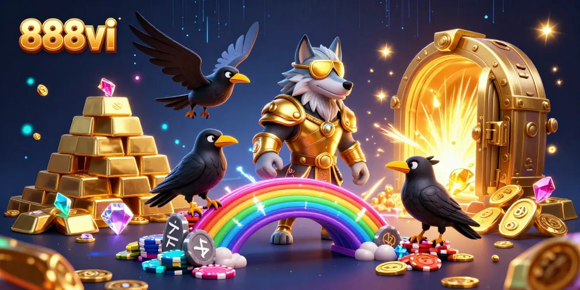 Experience thrilling gameplay with 888vi, featuring dynamic casino scenes with enchanted Norse characters.