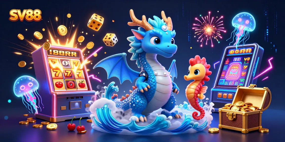 Spin the SV88 slots and win big with thrilling casino elements in a magical undersea scene.